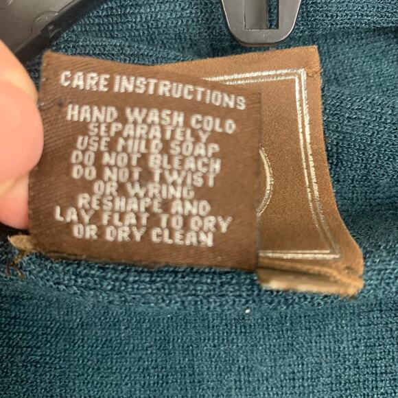 Double D Ranch Linen Cardigan Womens Medium Green Long Sleeve Sweater - Picture 6 of 6